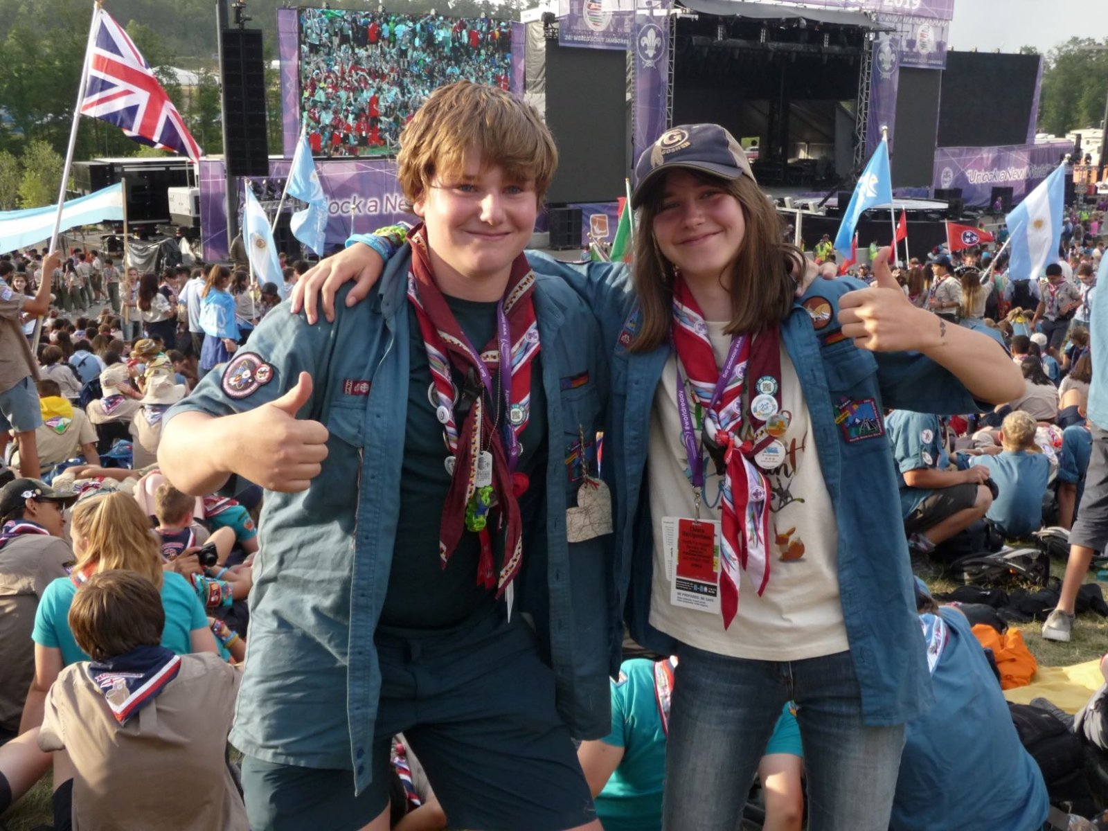 Chiara und Yann beim Jamboree 2019